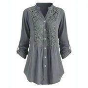 Renate | Lange Bluse mit Puffärmeln
