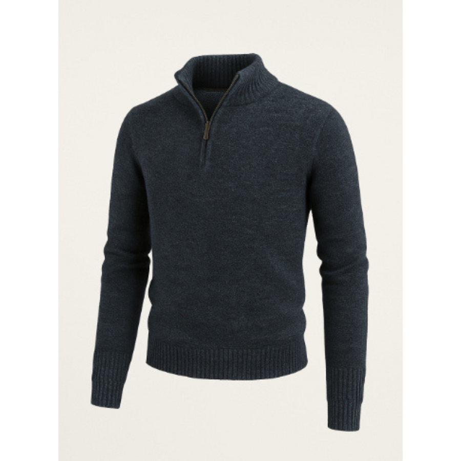 Halbarm Pullover mit modernem Reißverschluss