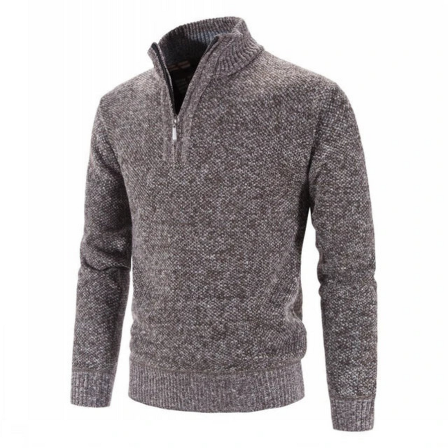 Halbarm Pullover mit modernem Reißverschluss