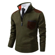 Halbzip Pullover mit modernem Akzent