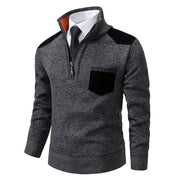Halbzip Pullover mit modernem Akzent