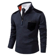 Halbzip Pullover mit modernem Akzent