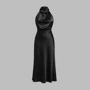 Abito da sera con collo alla coreana donna | Elegante vestito midi per matrimoni
