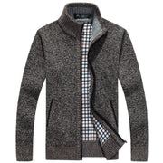 Lässige Strickjacke Mit Stehkragen Für Herren | Winter