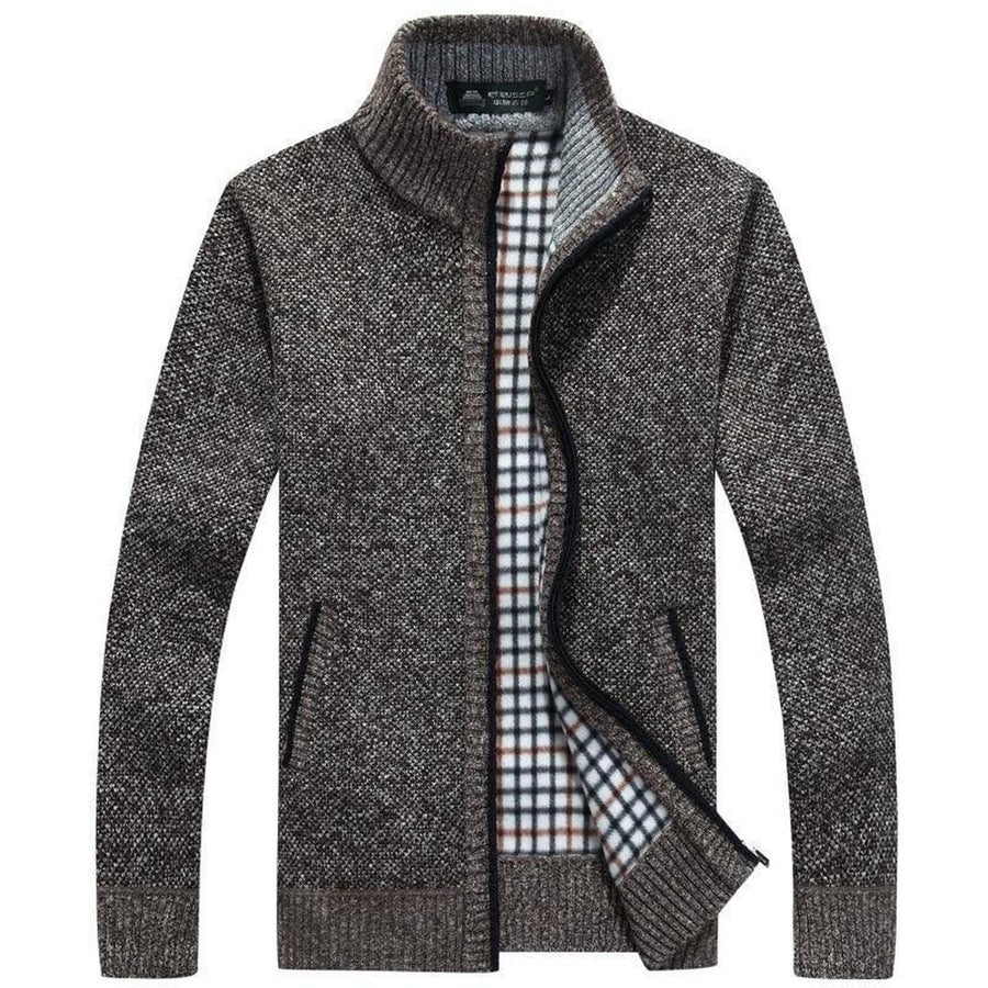 Lässige Strickjacke Mit Stehkragen Für Herren | Winter