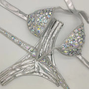 Heidi-Mode | Venus Urlaub V-Kragen Rhinestone Badeanzug Daimond Bikini Set Push-Up Badeanzug Bling Stein Badeanzug