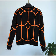 Chio - Geometrischer Rundhalspullover mit markantem Muster