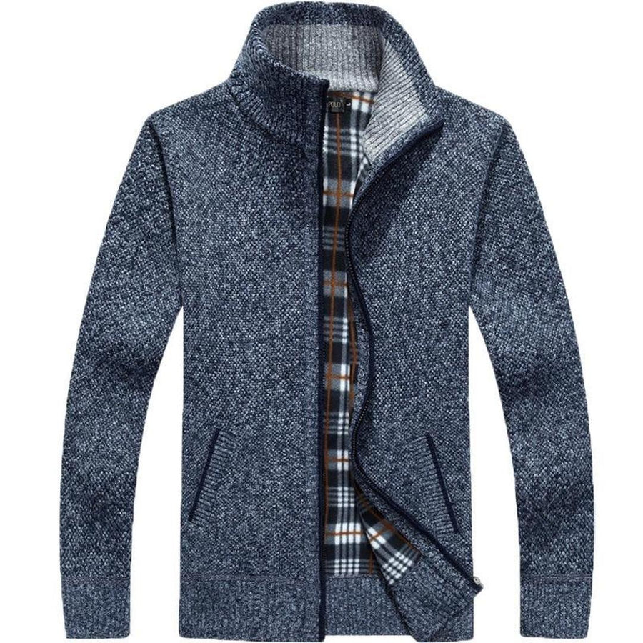Lässige Strickjacke Mit Stehkragen Für Herren | Winter