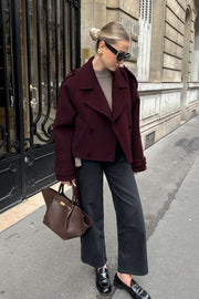 Daphne Kurzer Trenchcoat aus Kunstwolle
