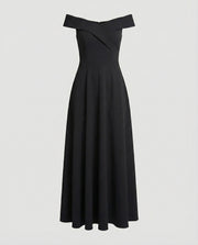 Heidi-Mode | Elegantes Off-Shoulder Langes Catwalk Abendkleid