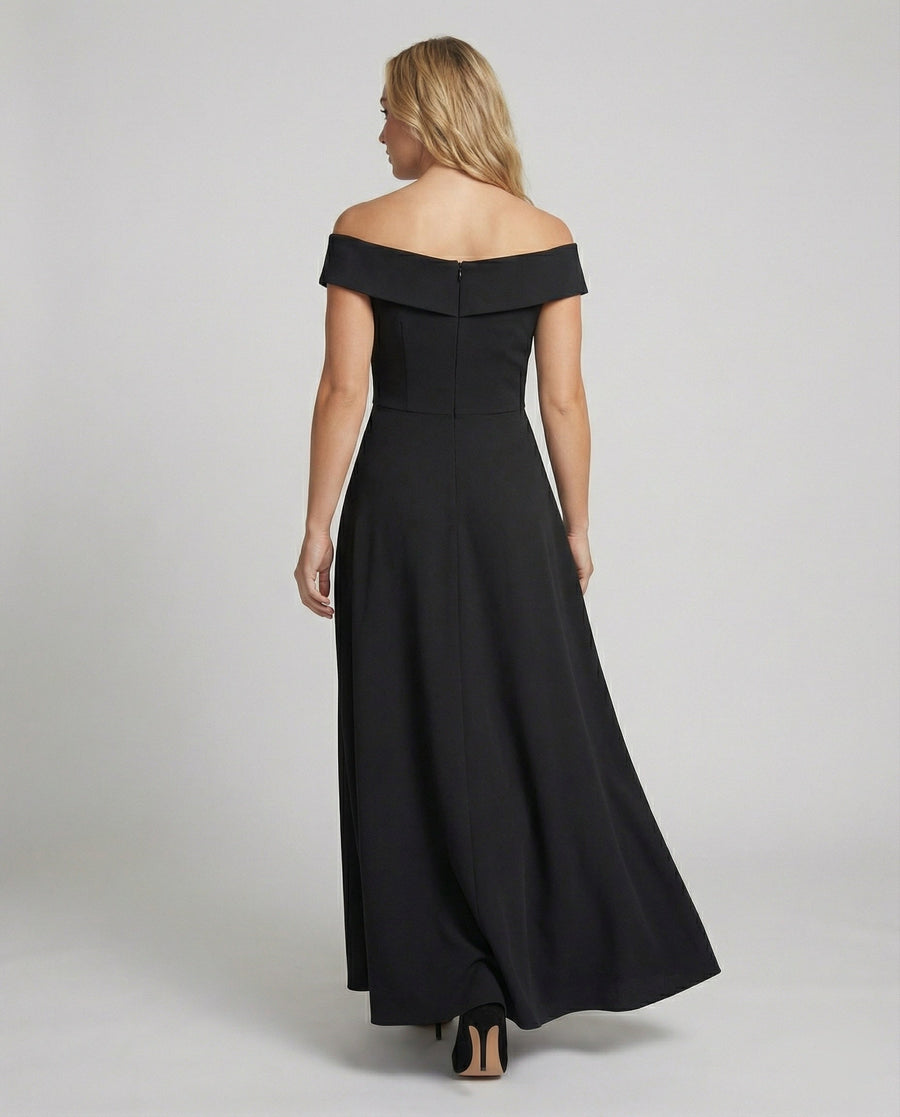 Heidi-Mode | Elegantes Off-Shoulder Langes Catwalk Abendkleid