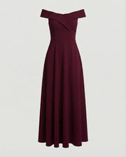 Heidi-Mode | Elegantes Off-Shoulder Langes Catwalk Abendkleid
