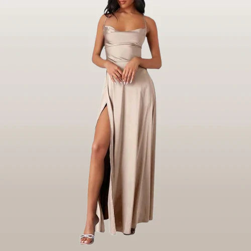 Damen Abendkleid Mit Hohem Seitenschlitz | Maxi