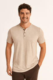 Henley Shirt Herren | Knopfleiste & Bequemer Sitz