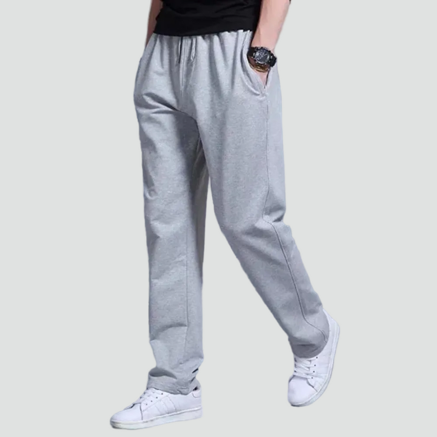 Pantaloni da jogging da uomo con vita elastica e gamba dritta