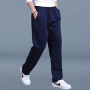 Pantaloni da jogging da uomo con vita elastica e gamba dritta