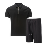 Set combinato da uomo | Polo con cerniera e pantaloncini
