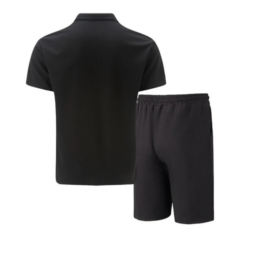 Set combinato da uomo | Polo con cerniera e pantaloncini