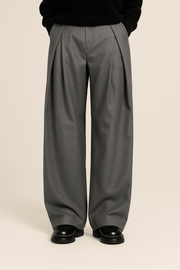 Herren Weite Stoffhose im Pantalon Stil