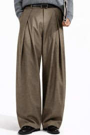 Herren Weite Stoffhose im Pantalon Stil