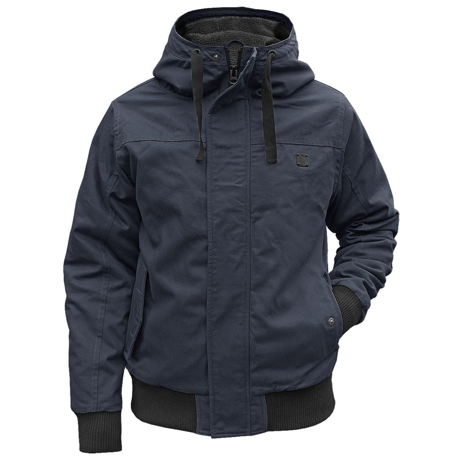 Herren Winterjacke | Sportlicher Kurzschnitt | Kapuze & Windschutz gegen Kälte