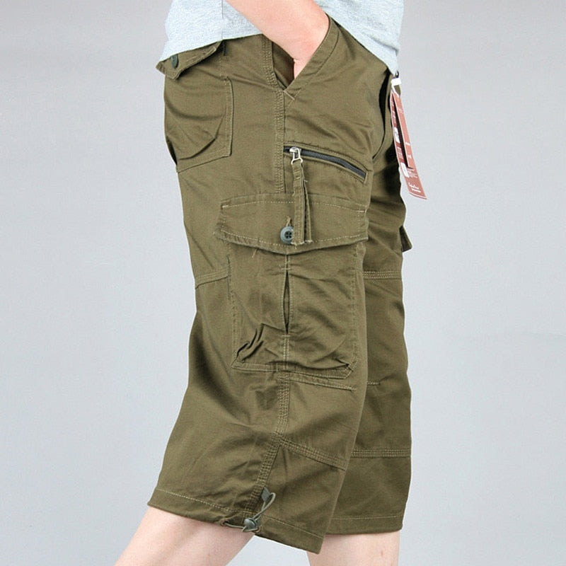 Pantaloni cargo 3/4 uomo | Moda casual con tasche
