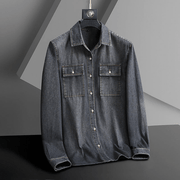 Herren Denim Hemd Baumwolle Casual Stil