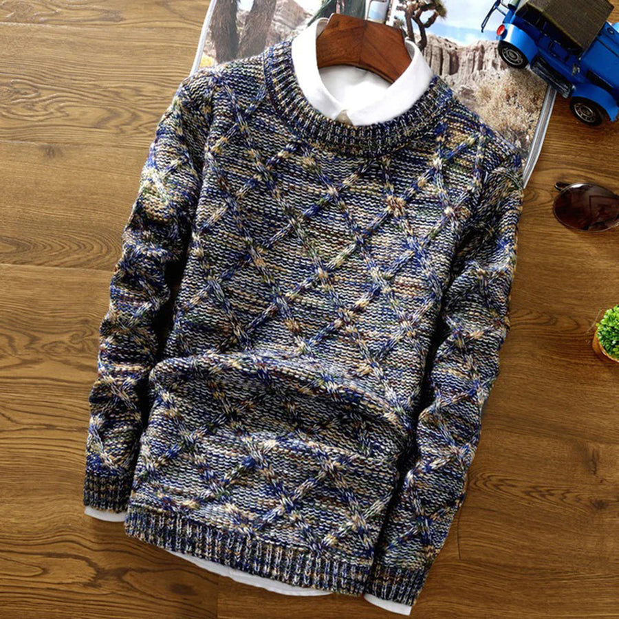 Herren Grobstrickpullover Wolle Moderner Stil