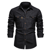 Herren Hemd Langarm Baumwolle Casual Stil