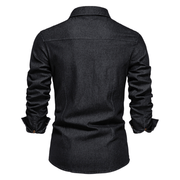 Herren Hemd Langarm Baumwolle Casual Stil