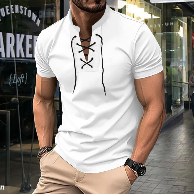 Henley Shirt Herren | Schnürausschnitt & Slim-Fit für Streetwear-Look