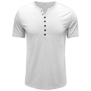 Henley Shirt Herren | Klassisches Kurzarm-Shirt mit Knopfleiste
