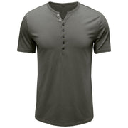 Henley Shirt Herren | Klassisches Kurzarm-Shirt mit Knopfleiste