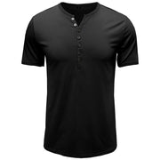 Henley Shirt Herren | Klassisches Kurzarm-Shirt mit Knopfleiste