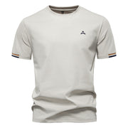 Kurzarm T Shirt Herren | Sportliches Crew-Neck mit Logo-Stickerei