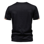 Kurzarm T Shirt Herren | Sportliches Crew-Neck mit Logo-Stickerei