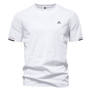 Kurzarm T Shirt Herren | Sportliches Crew-Neck mit Logo-Stickerei
