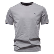 Kurzarm T Shirt Herren | Sportliches Crew-Neck mit Logo-Stickerei