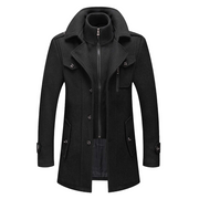 Herren Mantel Lang für den Winter - Modischer Übergangsmantel mit Eleganten Design
