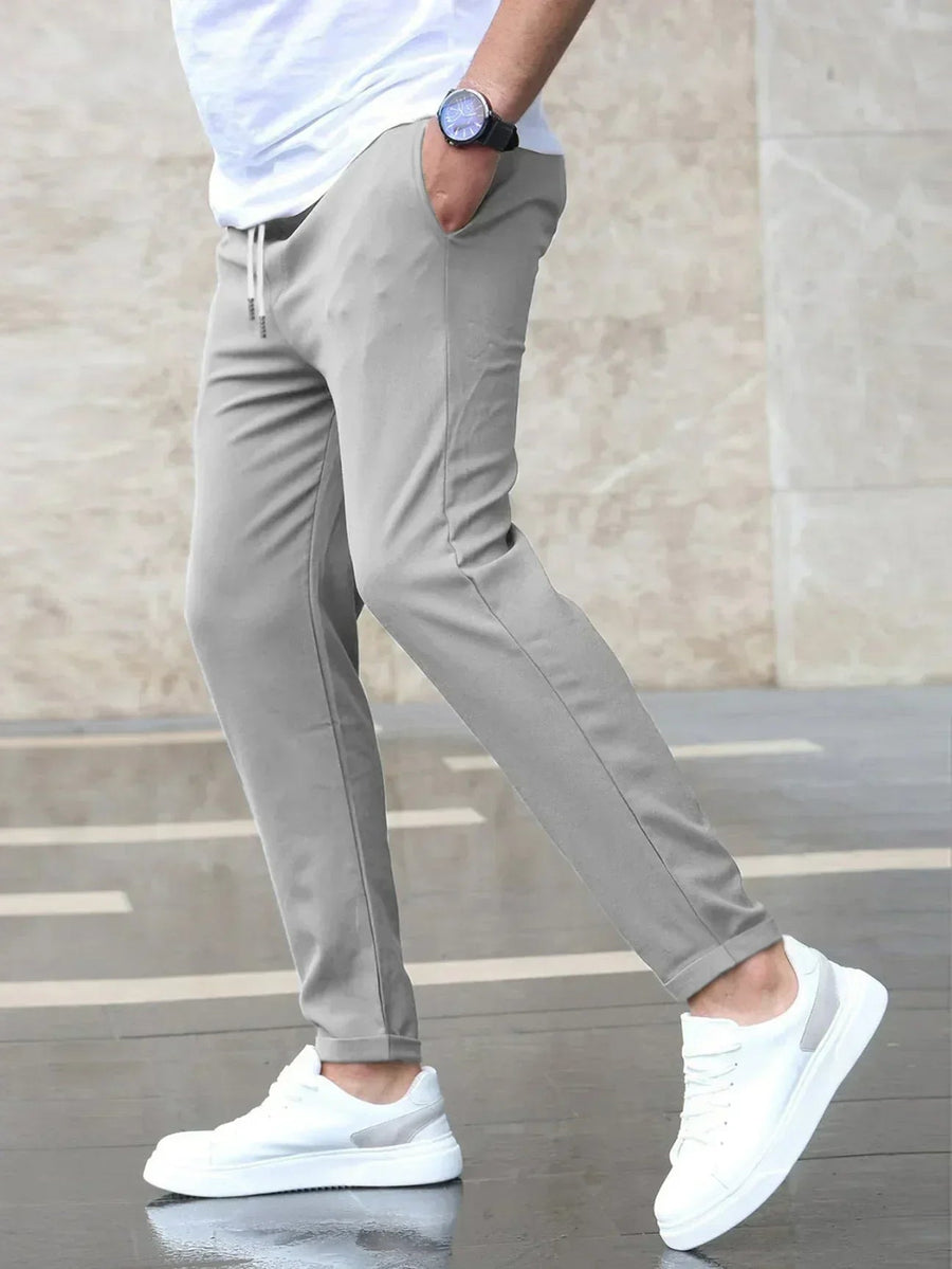 Pantaloni elasticizzati da uomo | comodi pantaloni chino slim fit, business e tempo libero