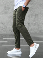 Pantaloni elasticizzati da uomo | comodi pantaloni chino slim fit, business e tempo libero