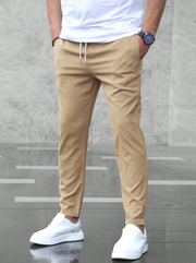 Pantaloni elasticizzati da uomo | comodi pantaloni chino slim fit, business e tempo libero