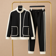 Stefan | Neopren Schwarzer Herren-Tracksuit