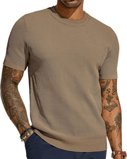 T Shirt Herren | Atmungsaktives Strick-Mesh für Sommer & Style
