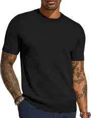 T Shirt Herren | Atmungsaktives Strick-Mesh für Sommer & Style