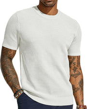 T Shirt Herren | Atmungsaktives Strick-Mesh für Sommer & Style