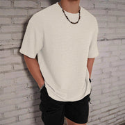 Kurzarm T Shirt Herren | Oversized Struktur-Tee im Streetwear-Stil