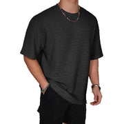 Kurzarm T Shirt Herren | Oversized Struktur-Tee im Streetwear-Stil