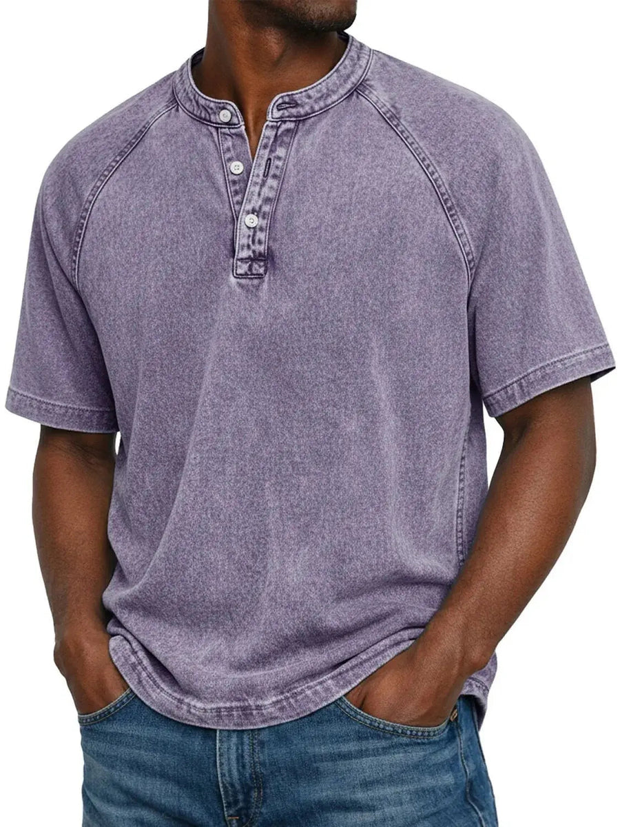 Camicia da uomo manica corta con bottoni | Camicia casual da tempo libero