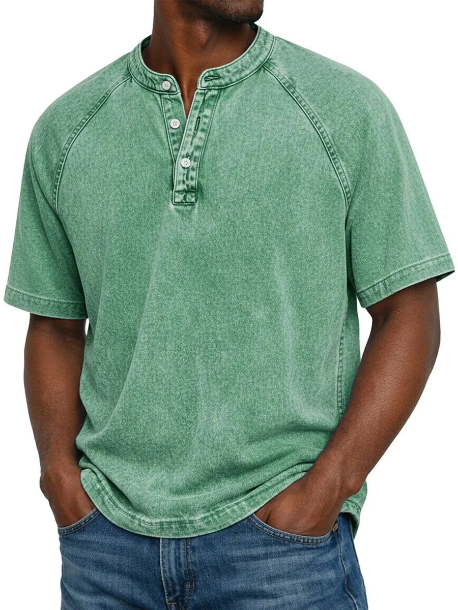 Camicia da uomo manica corta con bottoni | Camicia casual da tempo libero